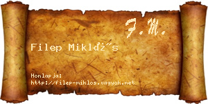 Filep Miklós névjegykártya
